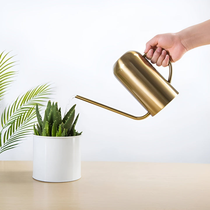 Rustfrit Stål Kande - 1,5L Lang Vandkande til Planter og Blomster