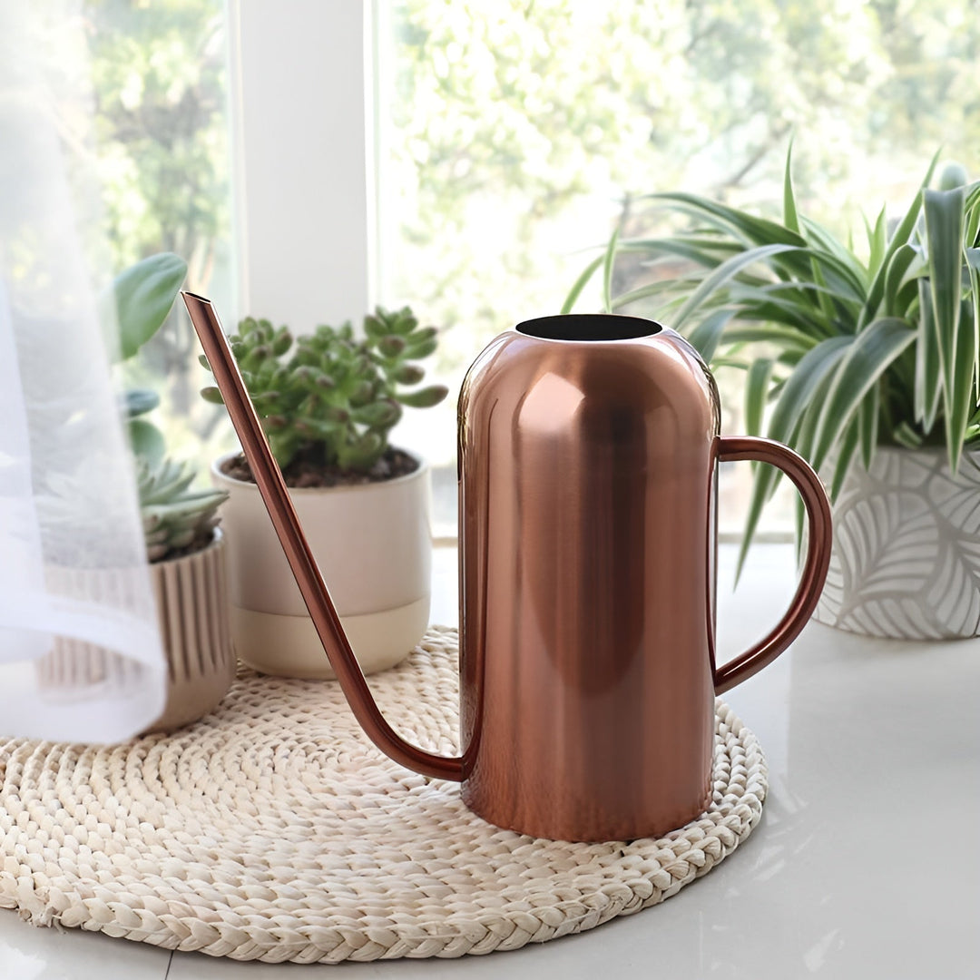 Rustfrit Stål Kande - 1,5L Lang Vandkande til Planter og Blomster