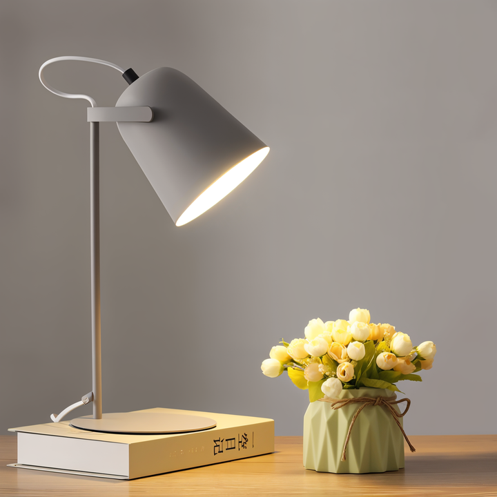 Macaron Bordlampe - Nordisk Gul Bordlampe - Justerbar Lampe