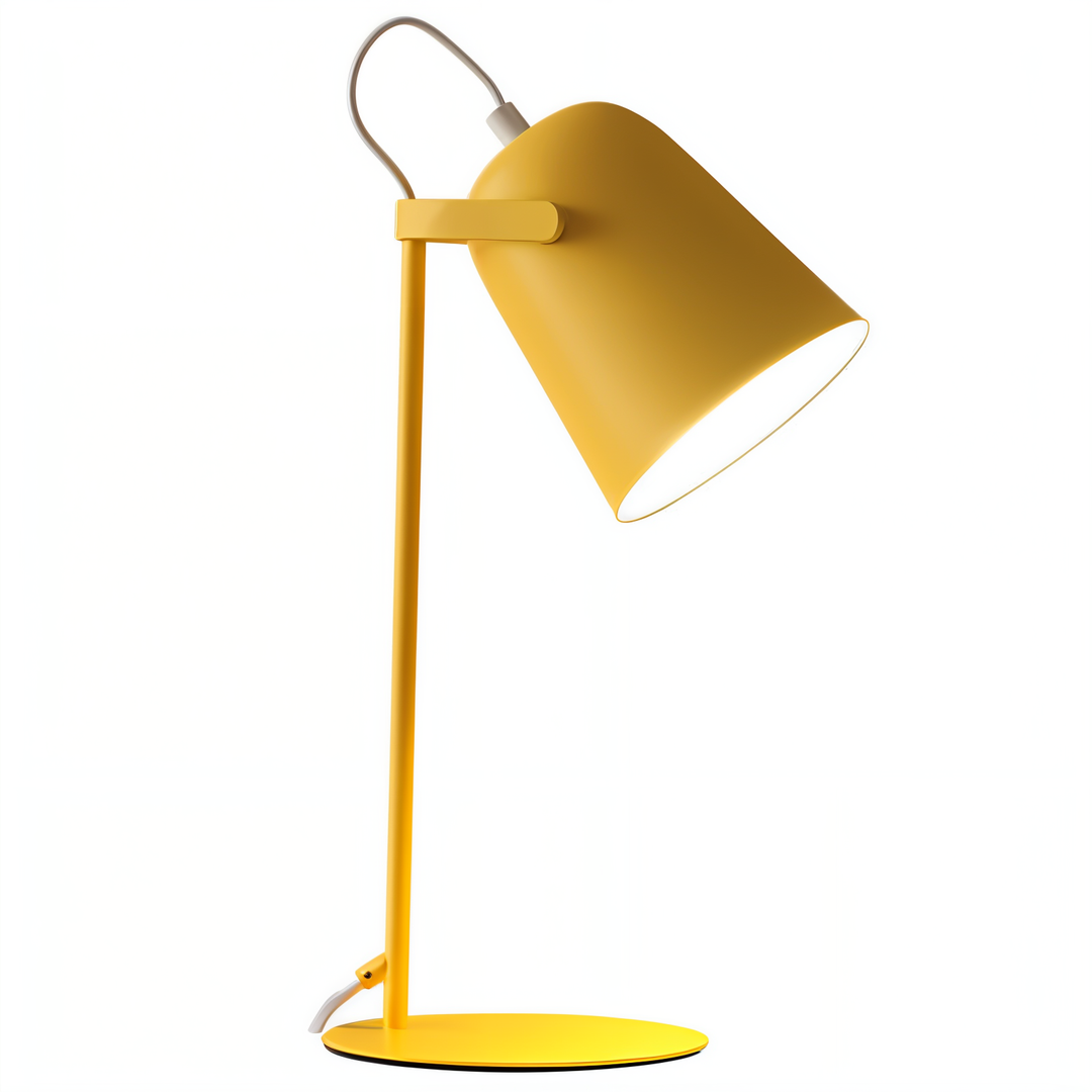 Macaron Bordlampe - Nordisk Gul Bordlampe - Justerbar Lampe