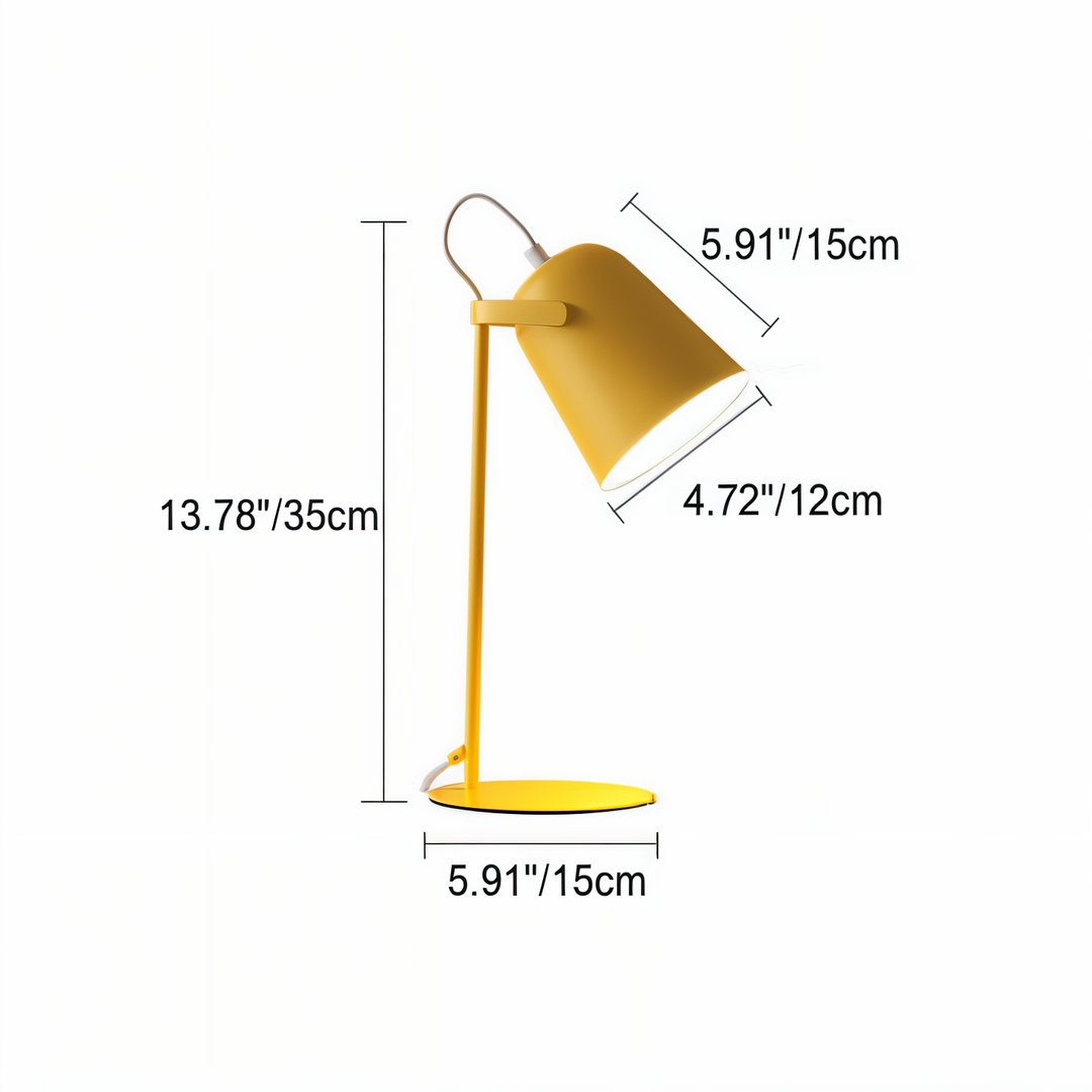 Macaron Bordlampe - Nordisk Gul Bordlampe - Justerbar Lampe