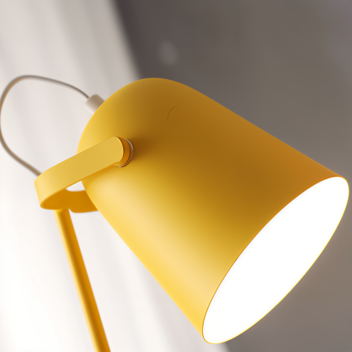 Macaron Bordlampe - Nordisk Gul Bordlampe - Justerbar Lampe