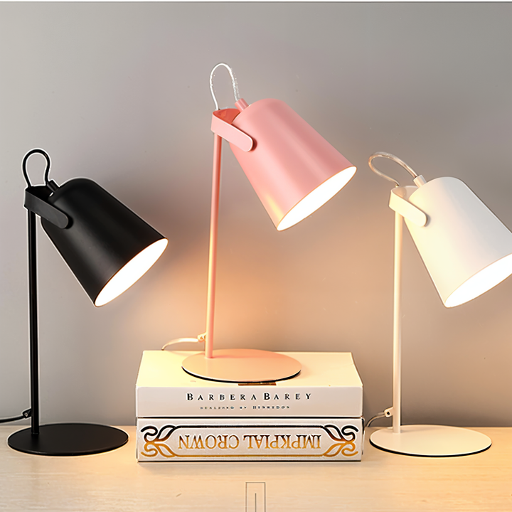 Macaron Bordlampe - Nordisk Gul Bordlampe - Justerbar Lampe