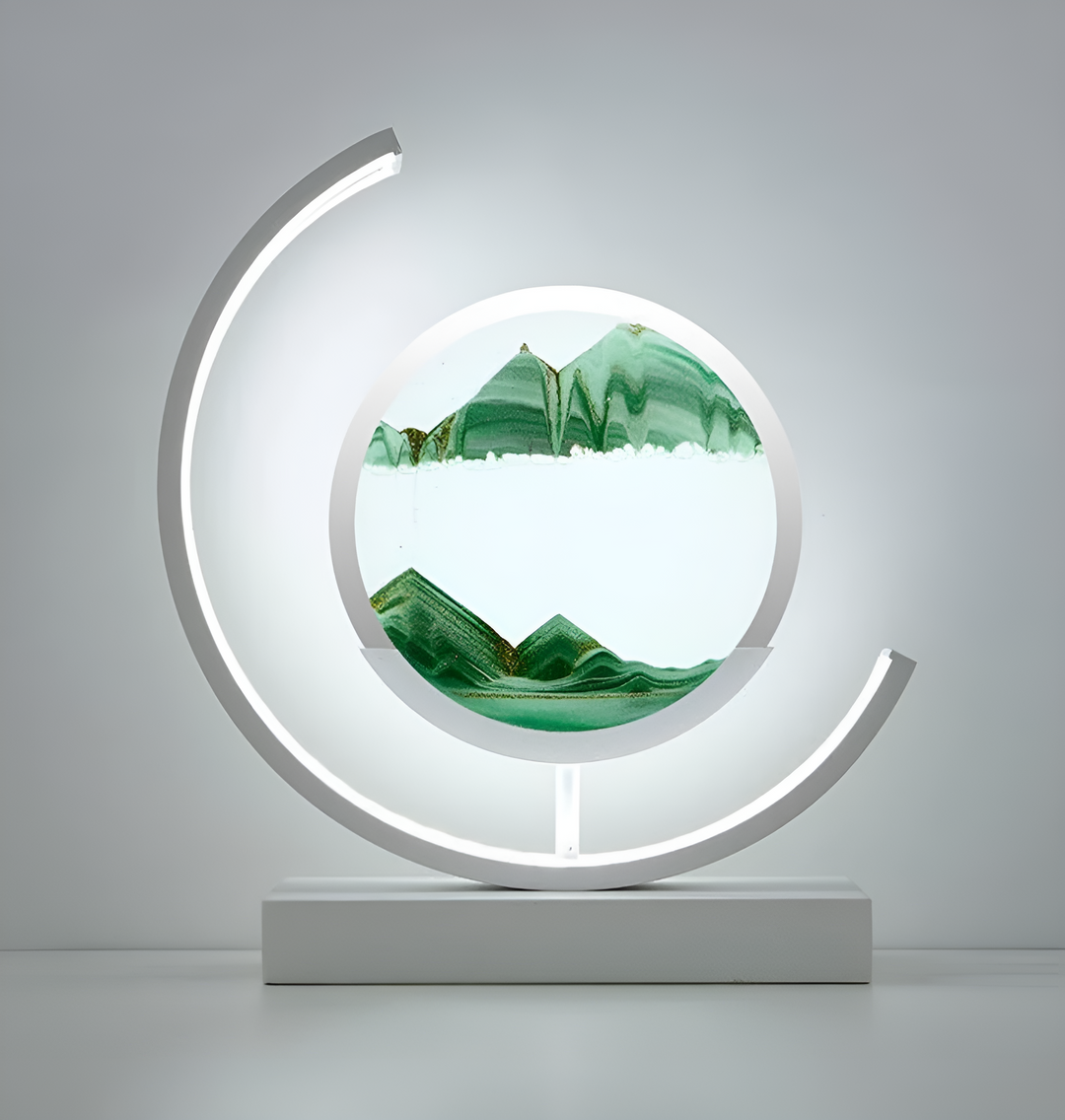 Sandlandskab - Flydende Sand LED Lampe 3D Kviksand Nattelys