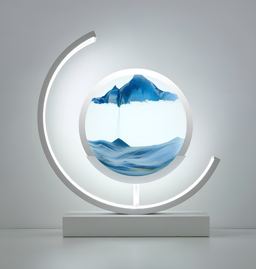 Sandlandskab - Flydende Sand LED Lampe 3D Kviksand Nattelys