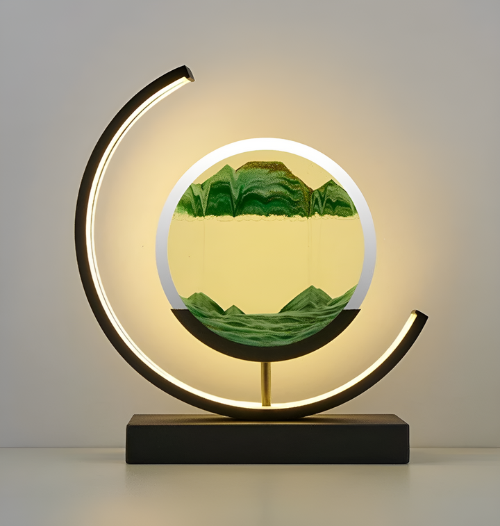 Sandlandskab - Flydende Sand LED Lampe 3D Kviksand Nattelys