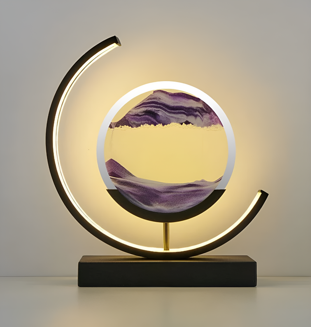 Sandlandskab - Flydende Sand LED Lampe 3D Kviksand Nattelys