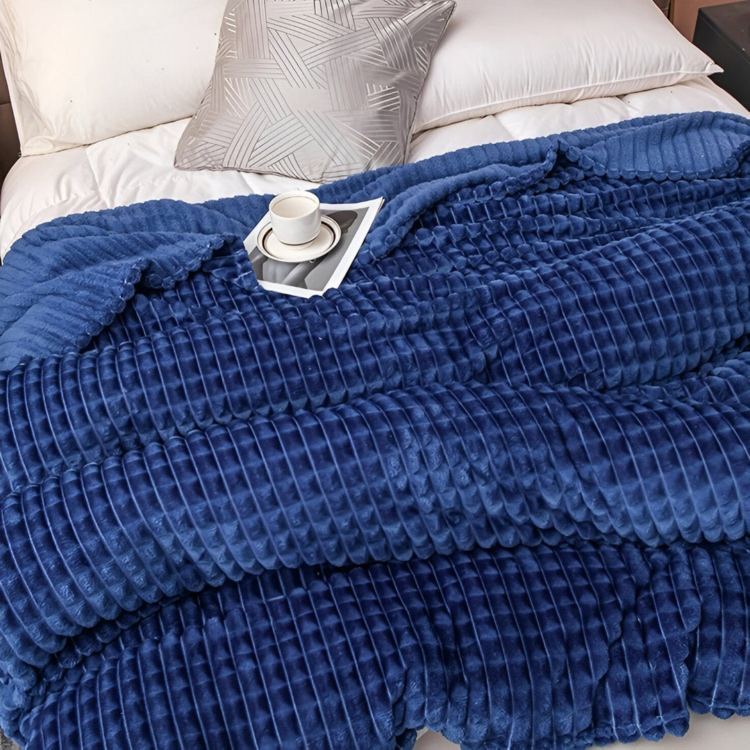 EliteWave Plaid - Ultrafluffy struktureret koralfleece tæppe