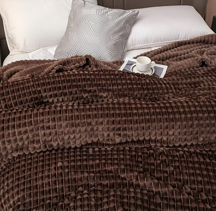 EliteWave Plaid - Ultrafluffy struktureret koralfleece tæppe