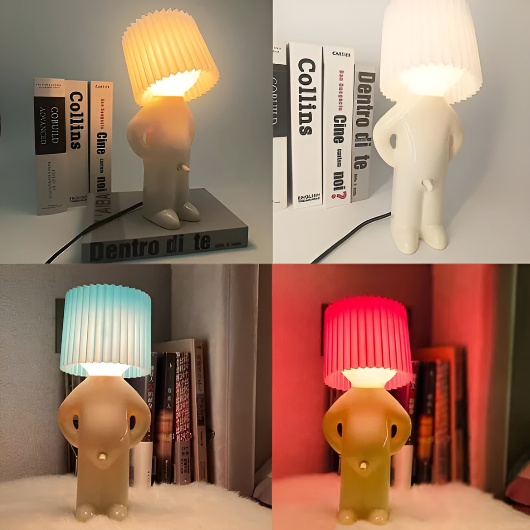 Bordlampe - Kreativ lille genert dreng LED lampe