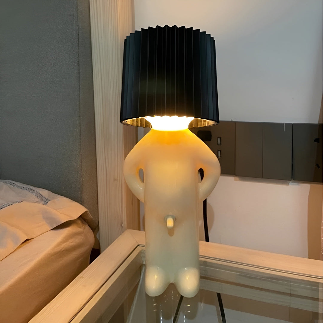 Bordlampe - Kreativ lille genert dreng LED lampe