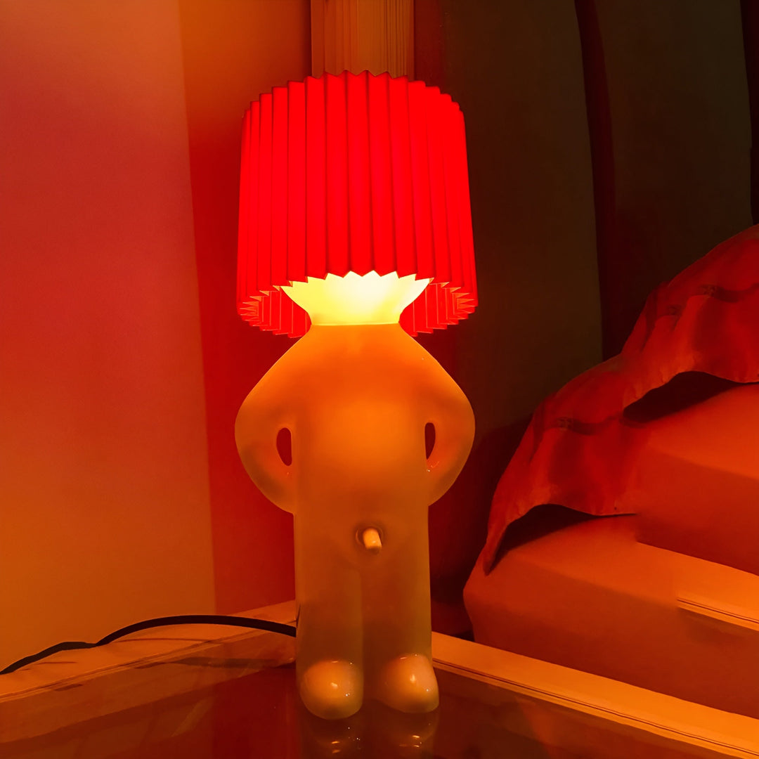 Bordlampe - Kreativ lille genert dreng LED lampe