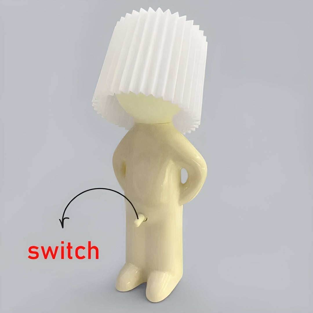 Bordlampe - Kreativ lille genert dreng LED lampe