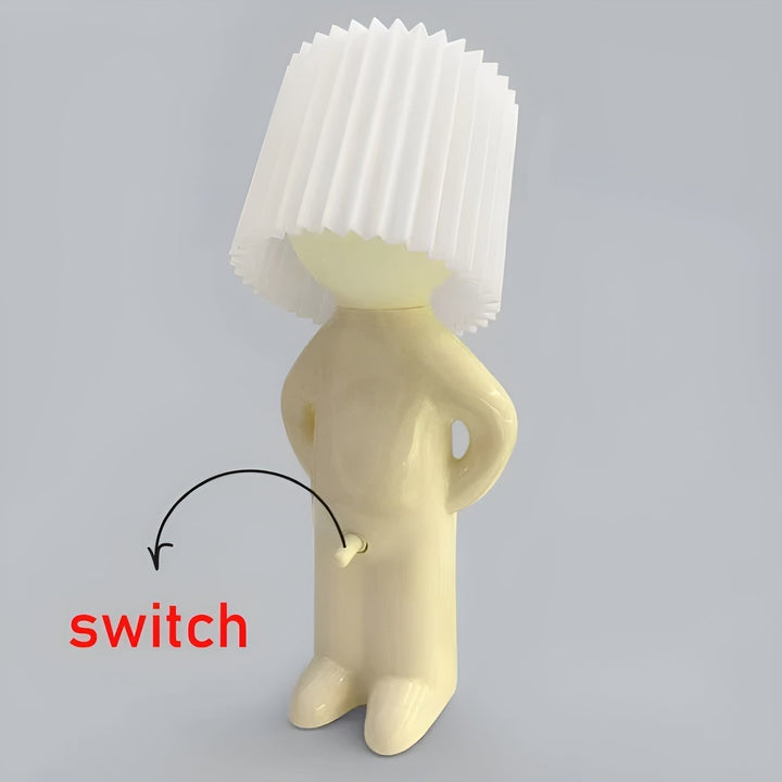 Bordlampe - Kreativ lille genert dreng LED lampe