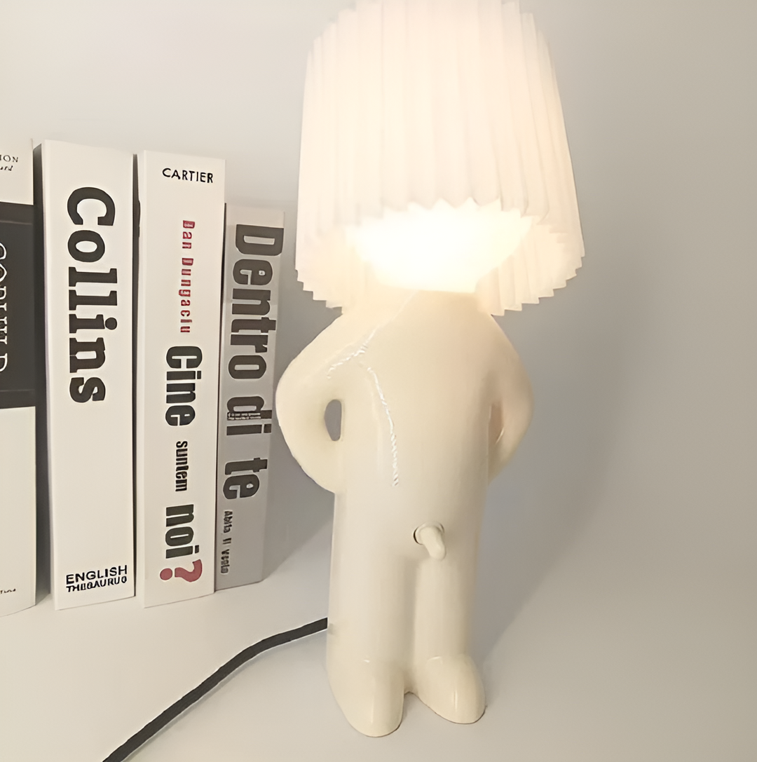 Bordlampe - Kreativ lille genert dreng LED lampe