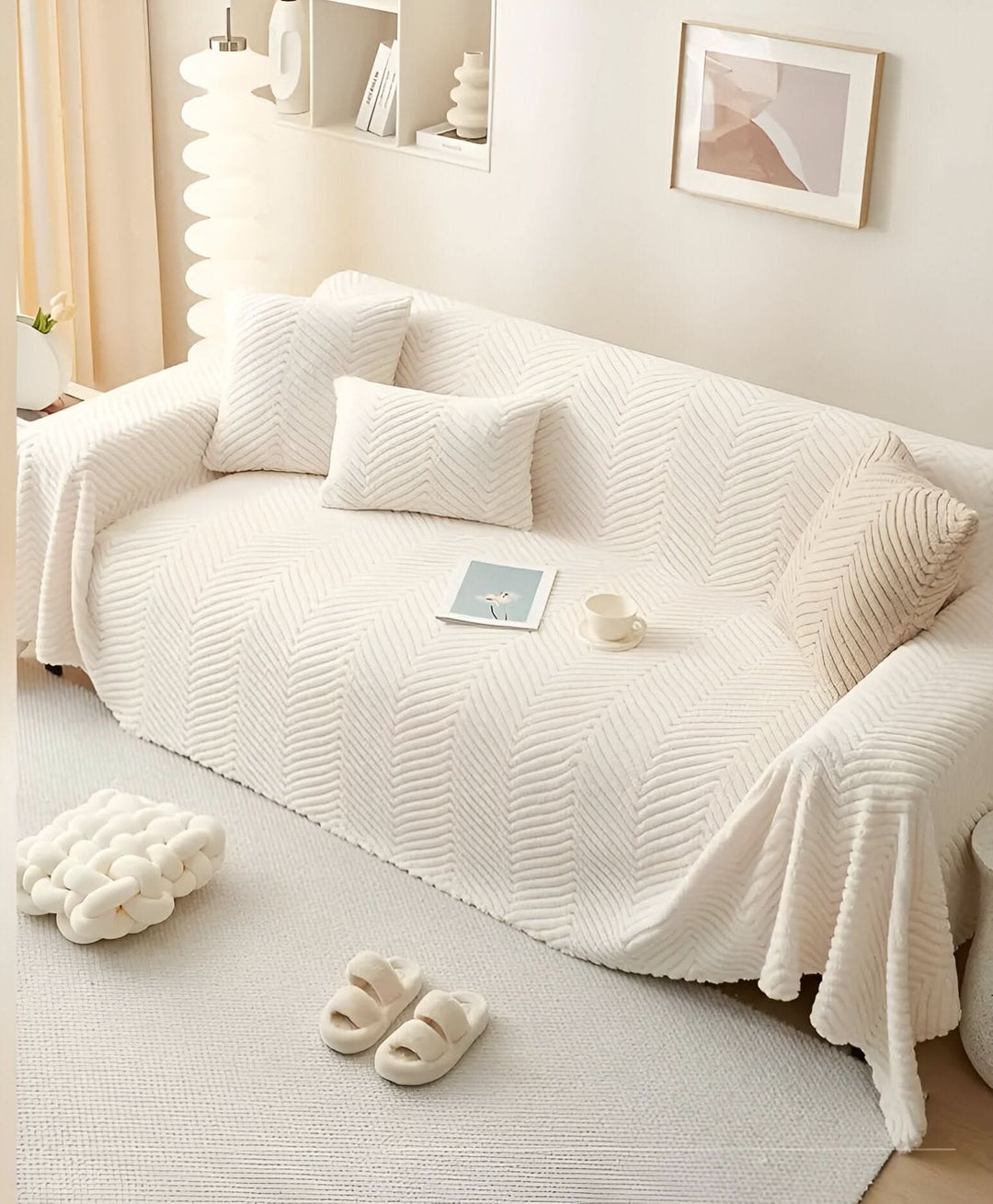 LuxuraWrap Sofa Cover – Skridsikker, kæledyrsvenlig sofa beskyttelse