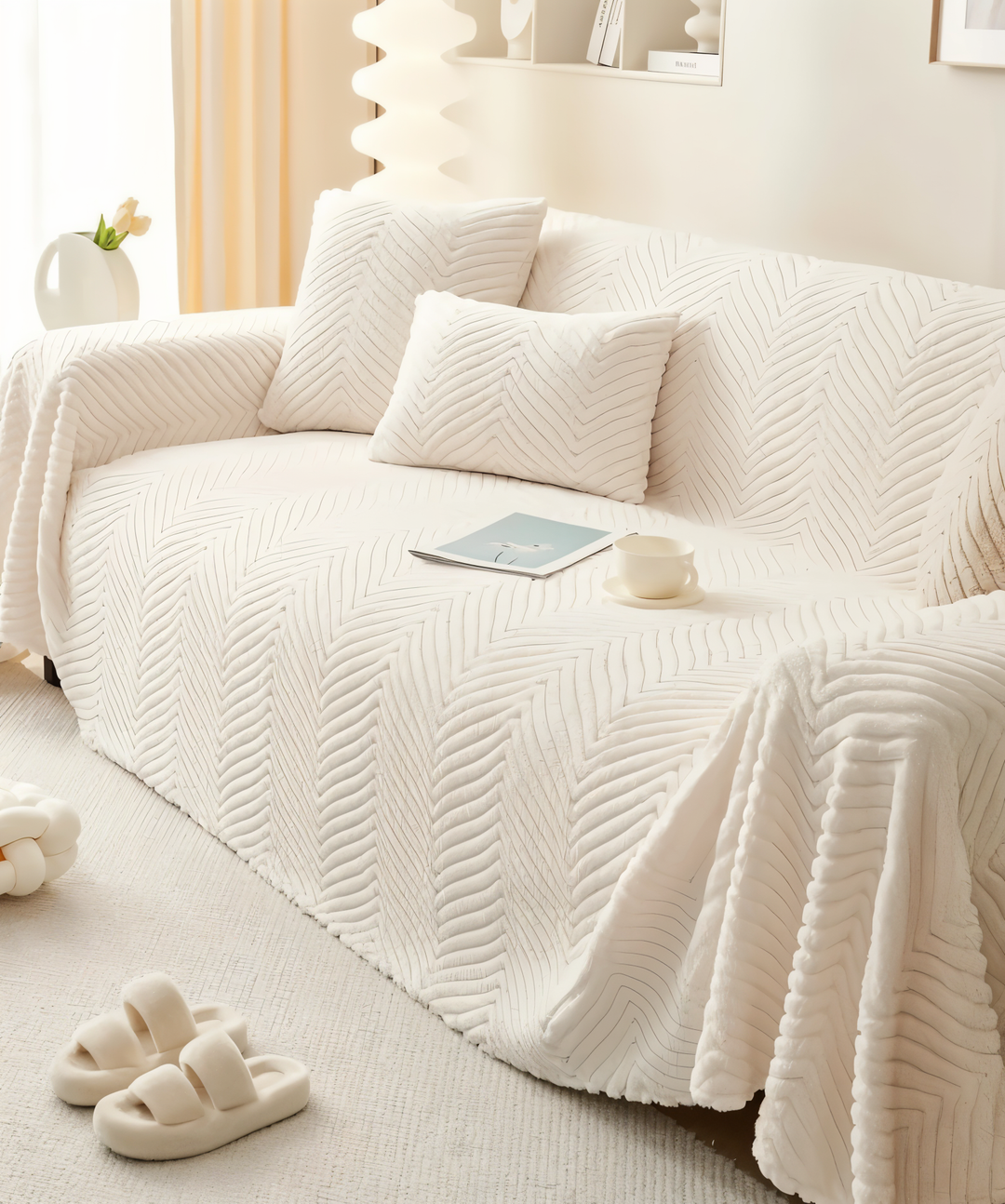 LuxuraWrap Sofa Cover – Skridsikker, kæledyrsvenlig sofa beskyttelse