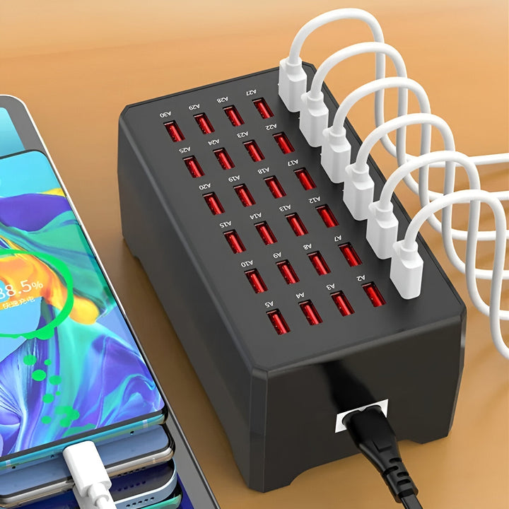 PowerPort Pro 30 - Universel Multi-USB Opladningsstation med 30 Porte