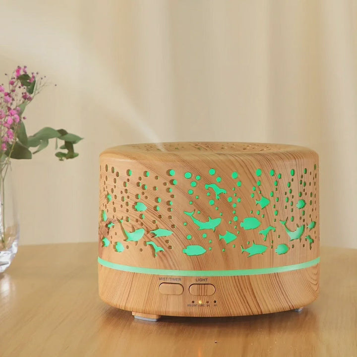 Ultralyd Aroma Diffuser Luftfugter med Fjernbetjening
