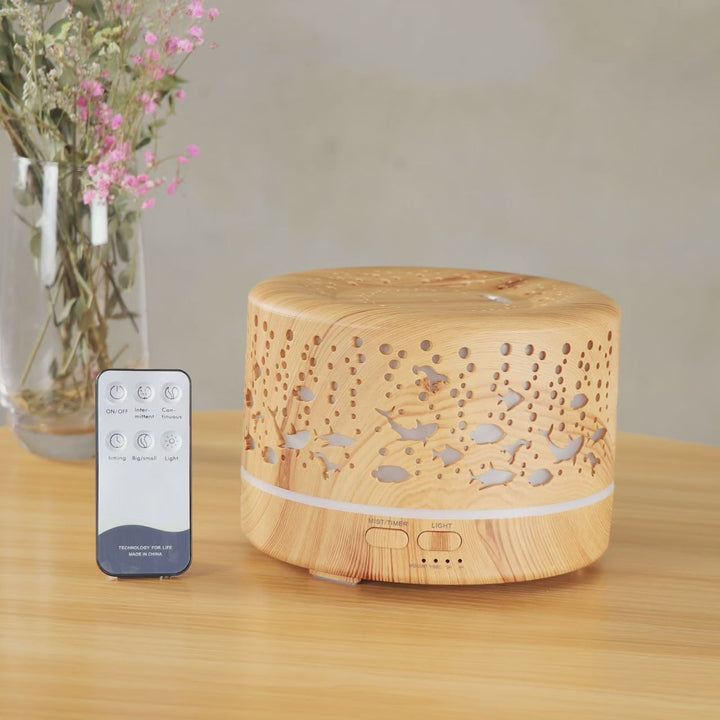 Ultralyd Aroma Diffuser Luftfugter med Fjernbetjening