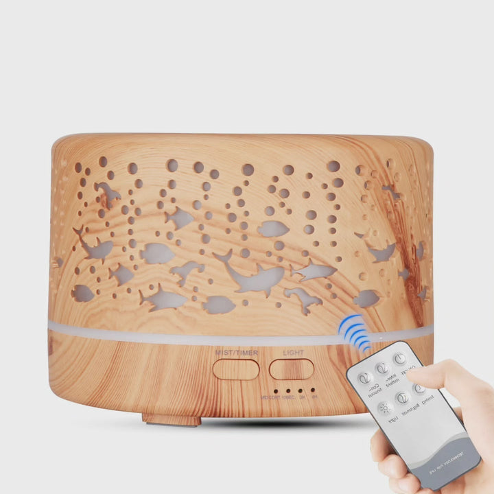 Ultralyd Aroma Diffuser Luftfugter med Fjernbetjening
