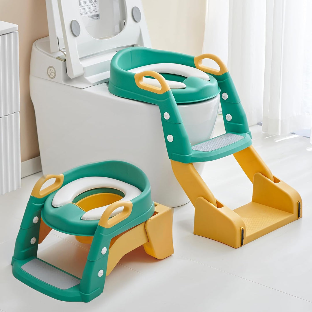 2-i-1 Toilet Potty Træner Sæde med Stige