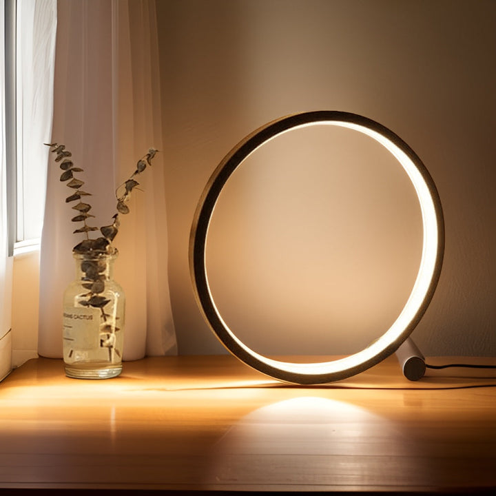 Halo Glo Lampe – minimalistisk dæmpbar rund LED bordlampe