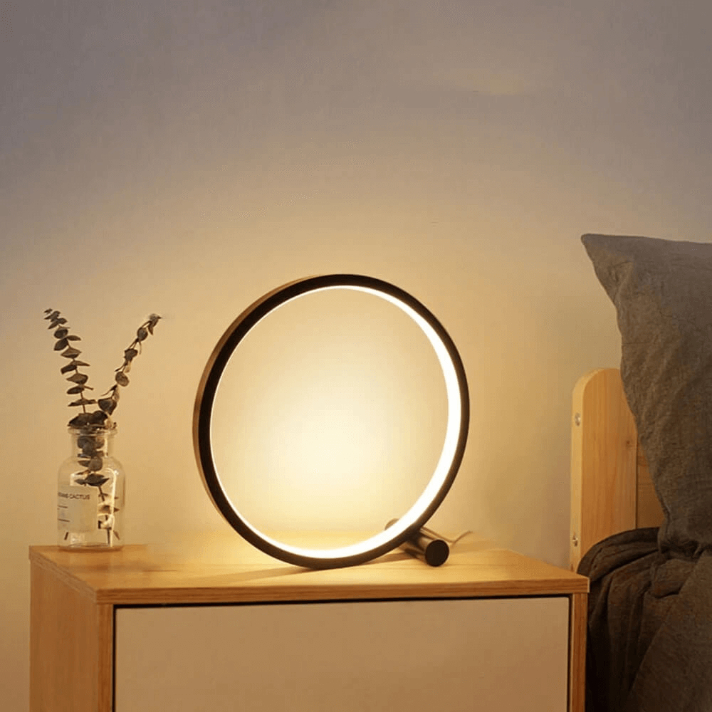 Halo Glo Lampe – minimalistisk dæmpbar rund LED bordlampe