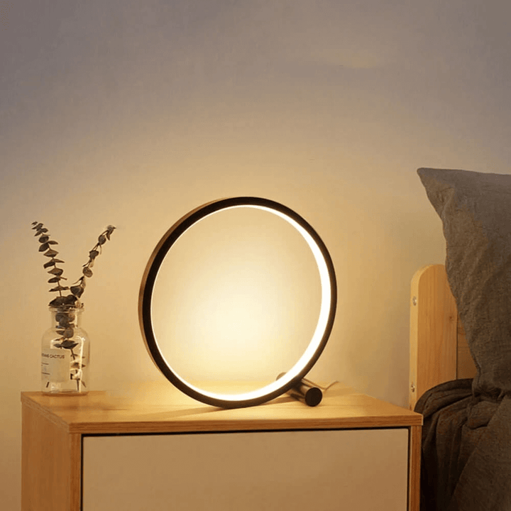 Halo Glo Lampe – minimalistisk dæmpbar rund LED bordlampe