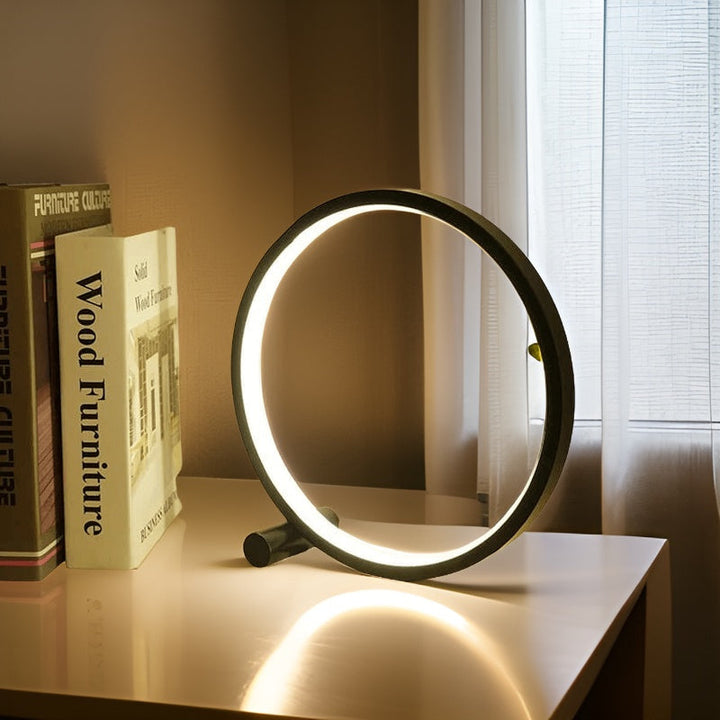 Halo Glo Lampe – minimalistisk dæmpbar rund LED bordlampe
