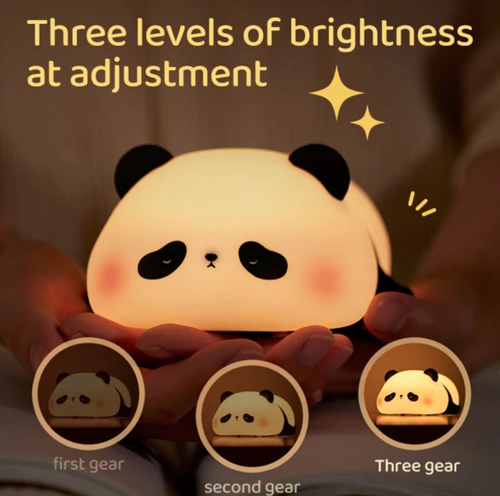 CuddlePanda Natlys - farverig LED Panda til børn
