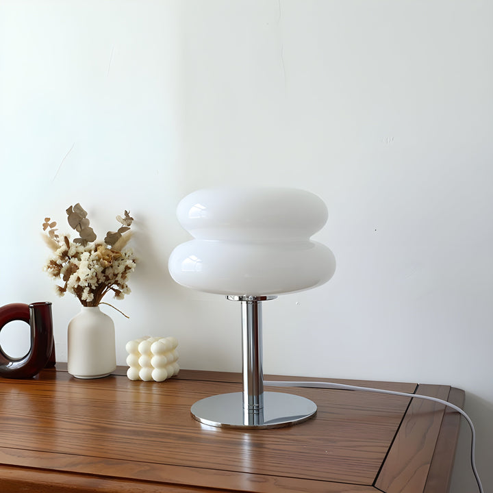 Italiensk Designer Glas Æg Tart LED Bordlampe