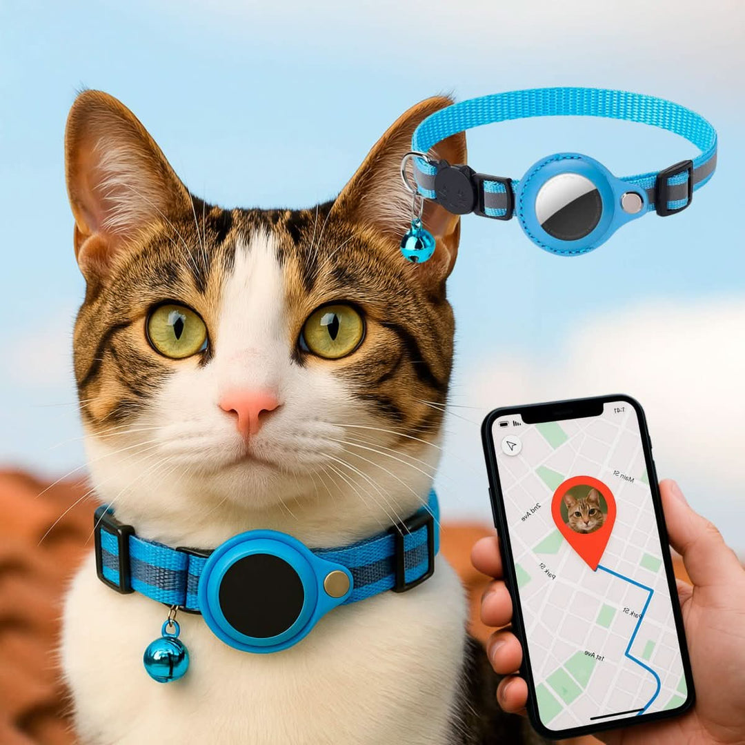 GPS Halsbånd til Katte med Reflekterende Design