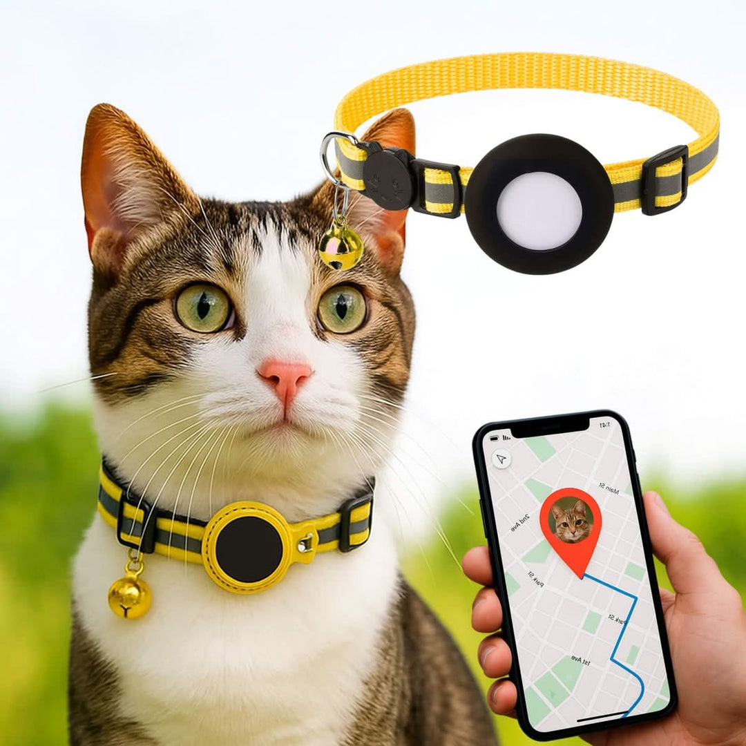 GPS Halsbånd til Katte med Reflekterende Design