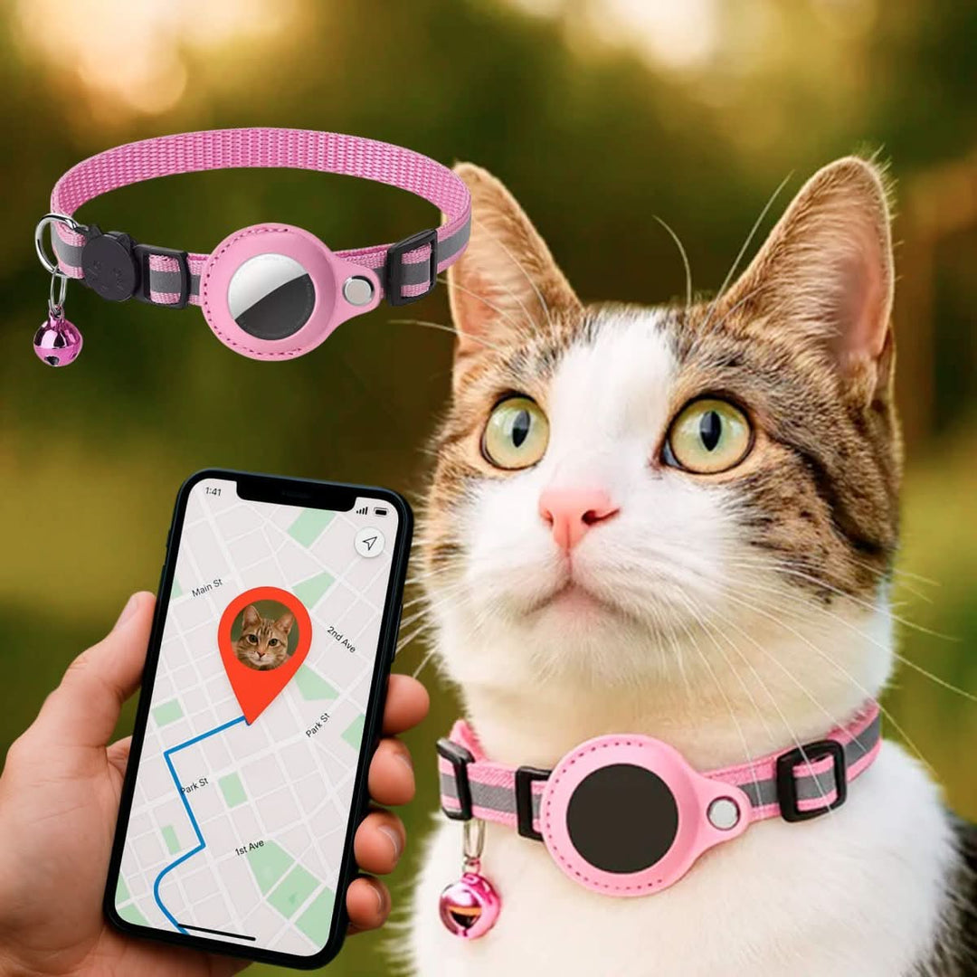 GPS Halsbånd til Katte med Reflekterende Design