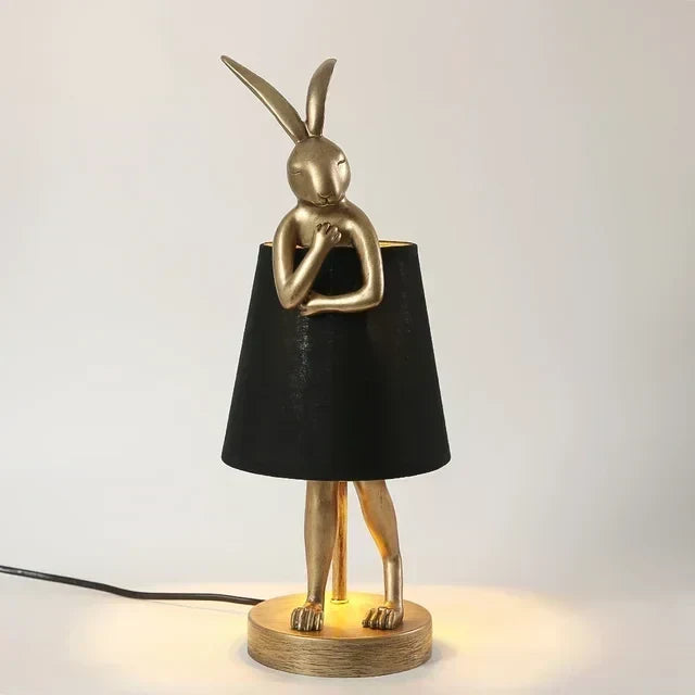Kaninhoved Bordlampe – Dæmpbar LED Natlampe i Moderne Design til Børneværelse &amp; Stue |