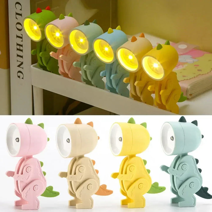 Søde Dinosaur LED Bordlamper – Justerbare Dyrefigurer Nattelys til Børn |