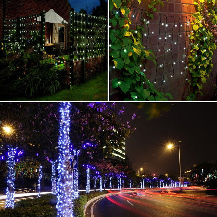 200 LED Ude Vandtæt Julefestival Dekoration Sollamper Lyskæde, Længde: 22m (Blå)