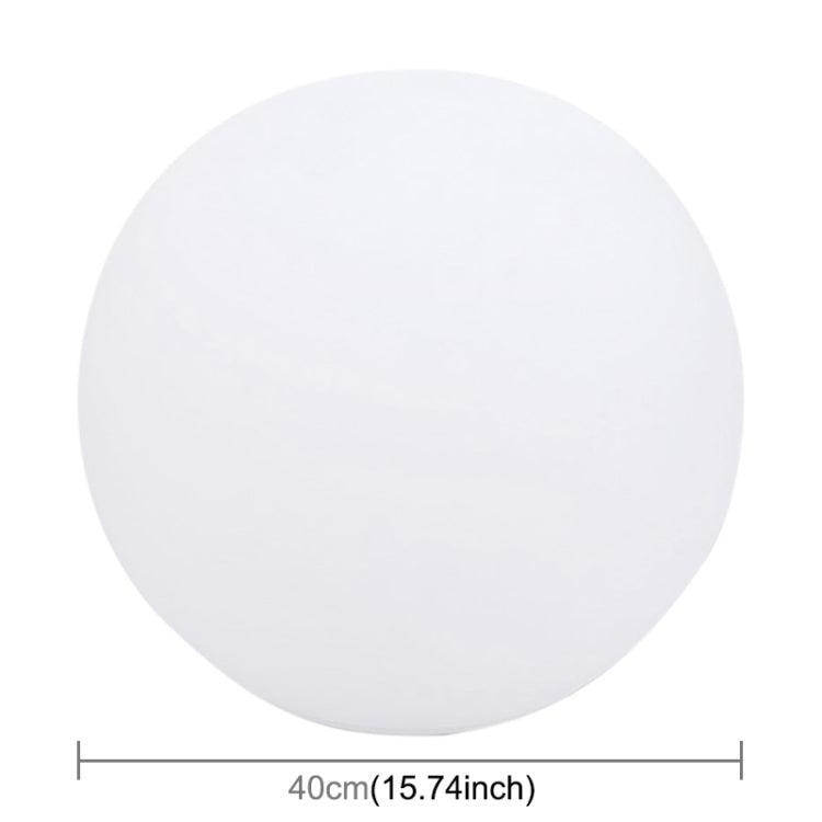 LEH-42321 40 cm Rund Kugle Solenergi Lampe, Flydende Have Farveskiftende LED Lys med 0,7 W Monokrystallinsk Silikone Solpanel &amp; Fjernbetjening (Hvid)