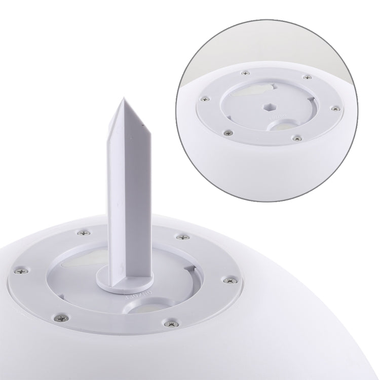 LEH-42321 40 cm Rund Kugle Solenergi Lampe, Flydende Have Farveskiftende LED Lys med 0,7 W Monokrystallinsk Silikone Solpanel &amp; Fjernbetjening (Hvid)