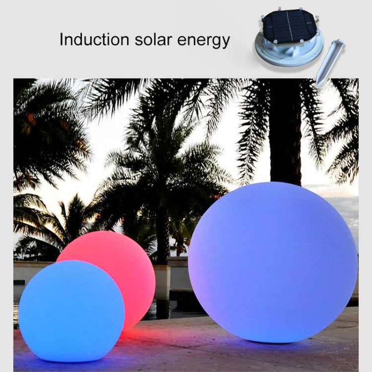 LEH-42321 40 cm Rund Kugle Solenergi Lampe, Flydende Have Farveskiftende LED Lys med 0,7 W Monokrystallinsk Silikone Solpanel &amp; Fjernbetjening (Hvid)