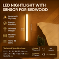 LED Nattelys Sensor Træ Sengestel