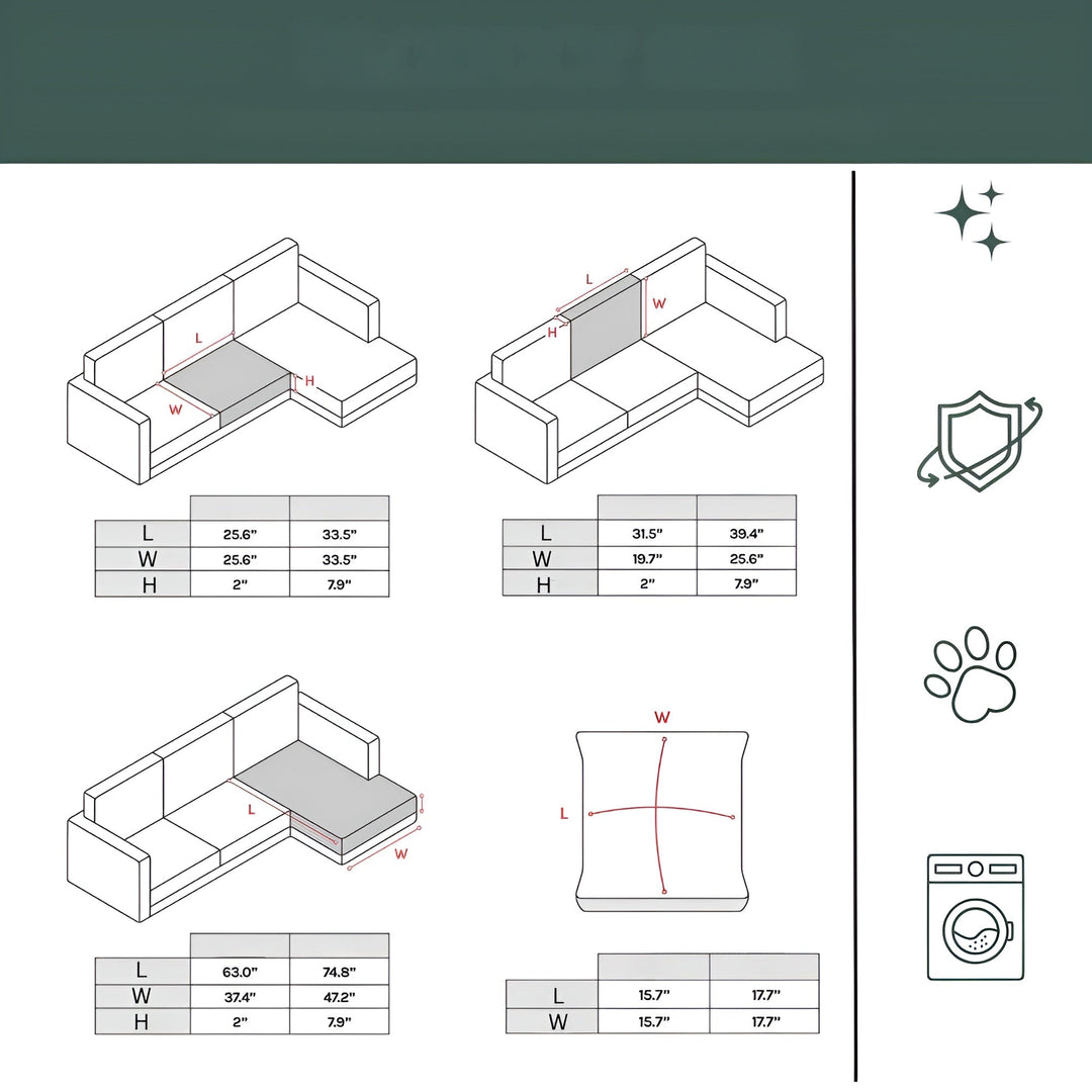 Samt-Sofa cover med diamantmønster – Blødt &amp; Luksuriøst | Perfekt pasform til enhver sofa |