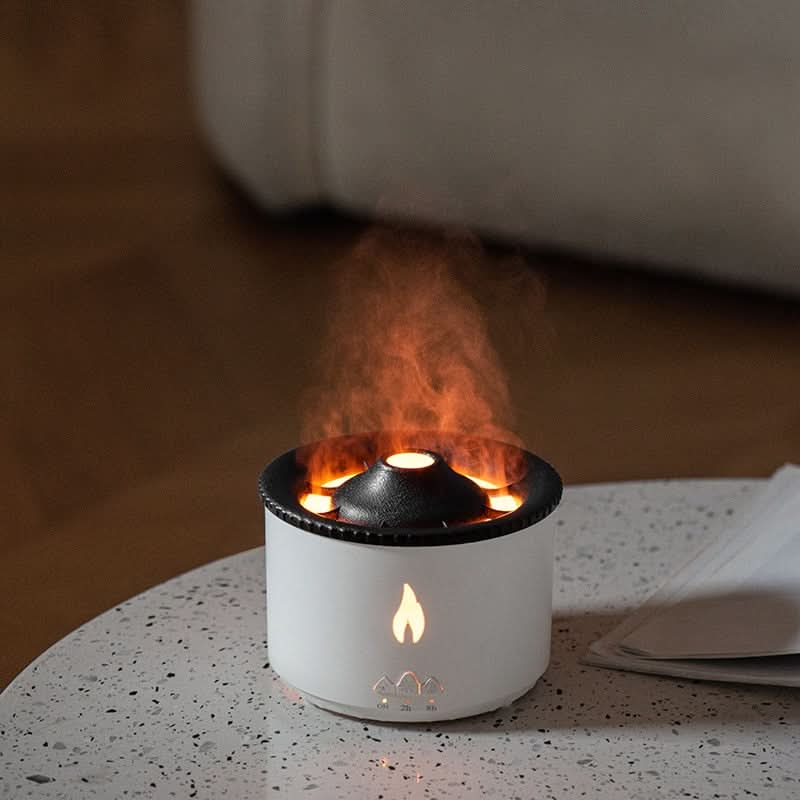 Aroma luftfugter med flammeeffekt &amp; natlys til afslapning &amp; rumduft