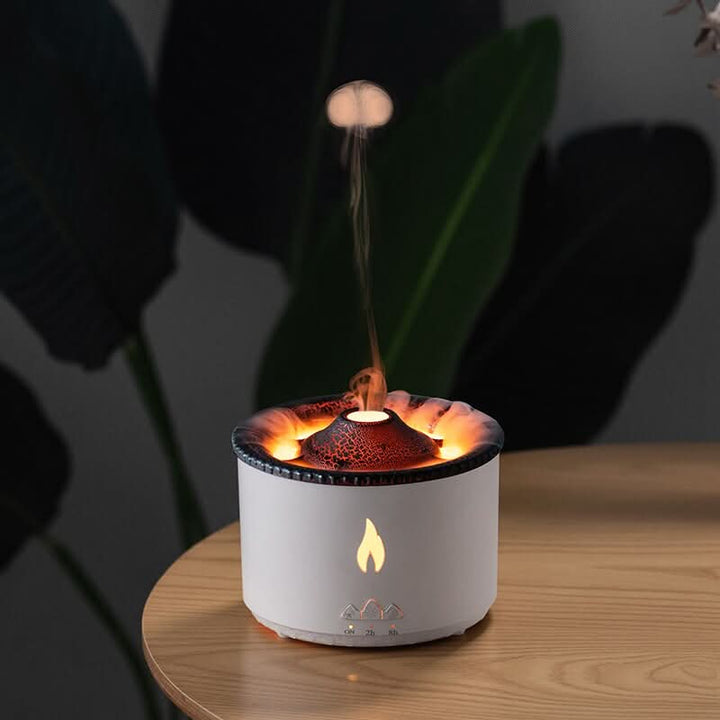 Aroma luftfugter med flammeeffekt &amp; natlys til afslapning &amp; rumduft