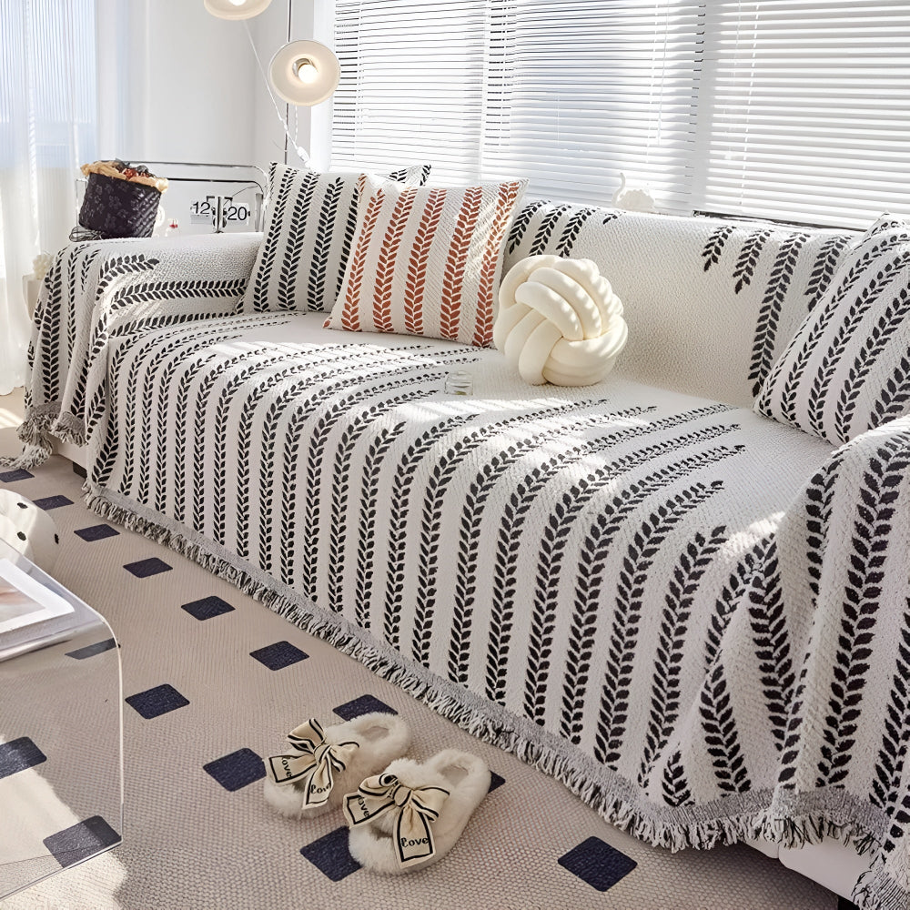 Blad Fringed Lace Sofa Dække