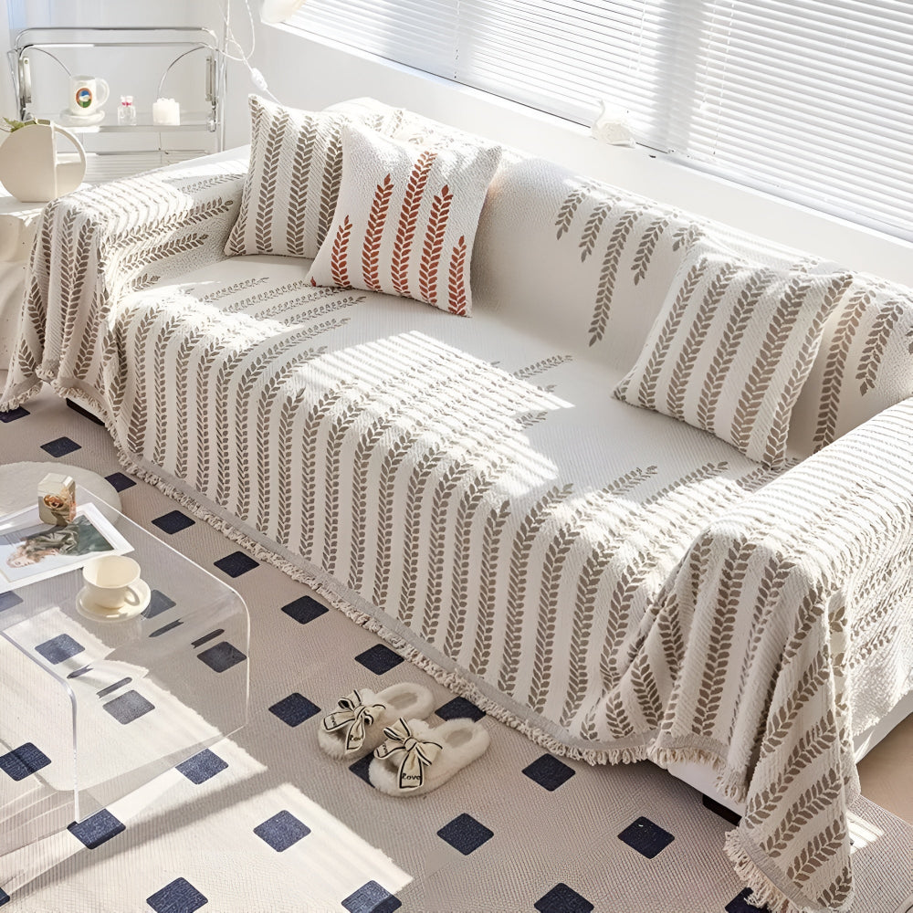 Blad Fringed Lace Sofa Dække