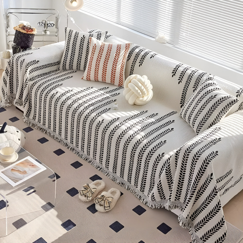 Blad Fringed Lace Sofa Dække