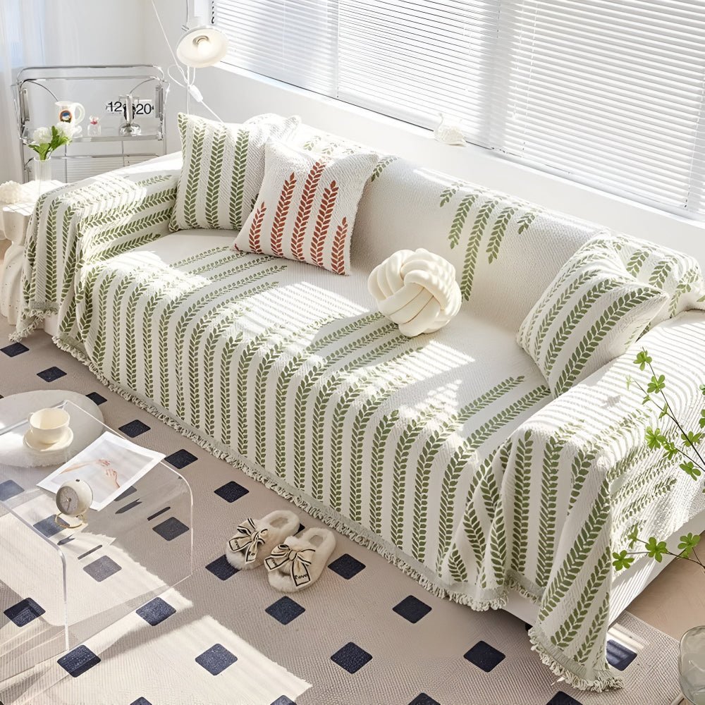 Blad Fringed Lace Sofa Dække