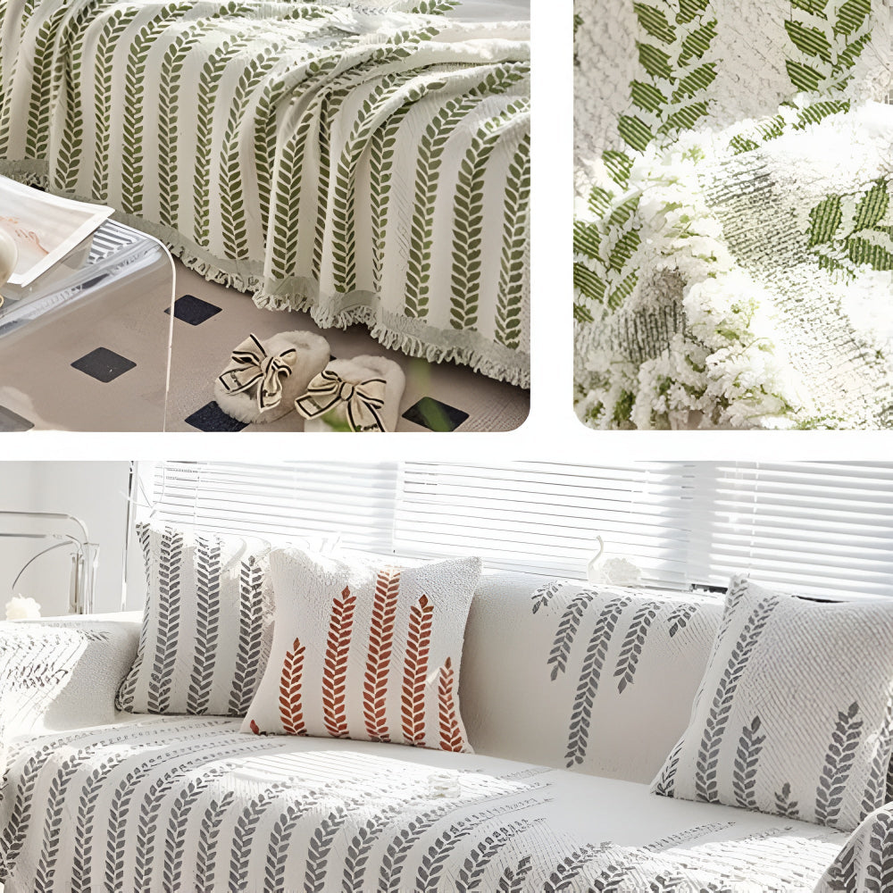 Blad Fringed Lace Sofa Dække